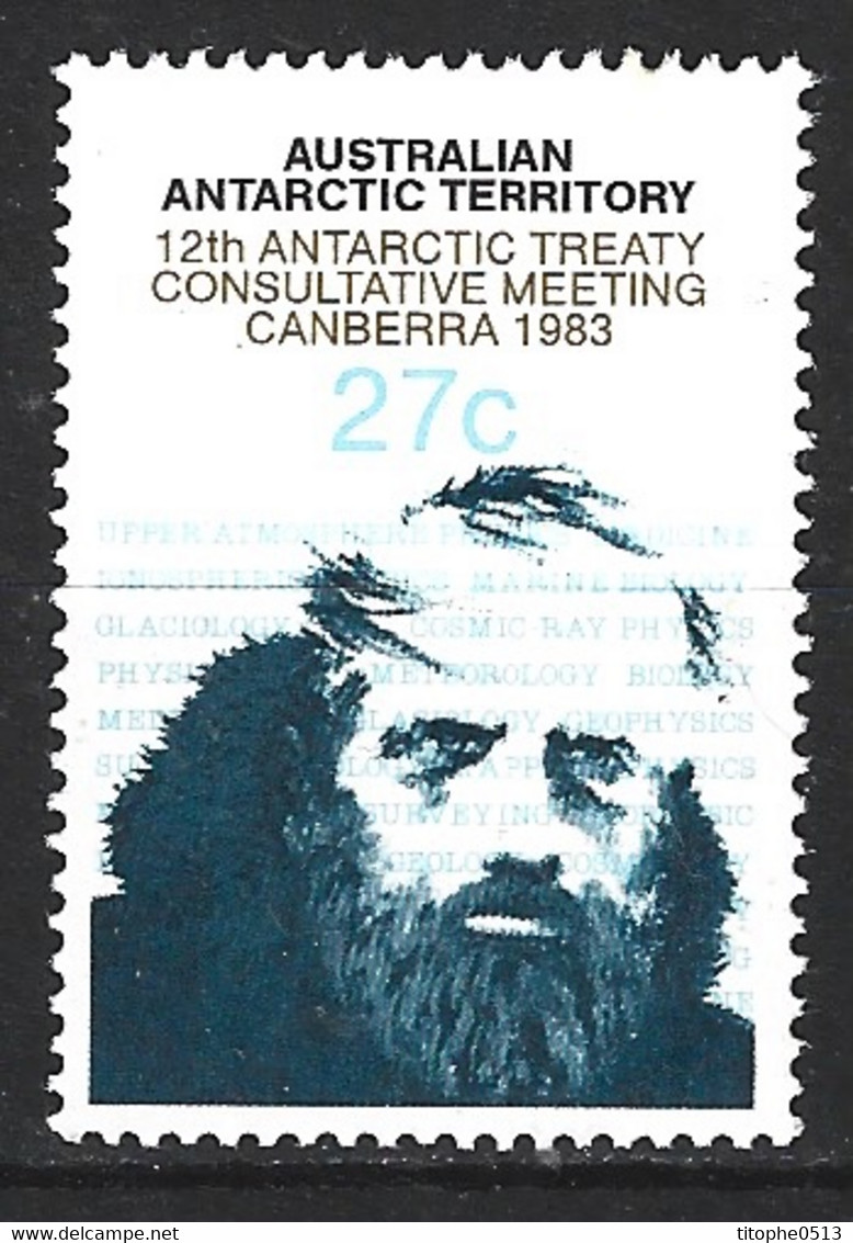 ANTARCTIQUE AUSTRALIEN. N°60 De 1983. Réunion Consultative Sur Le Traité Antarctique. - Traité Sur L'Antarctique