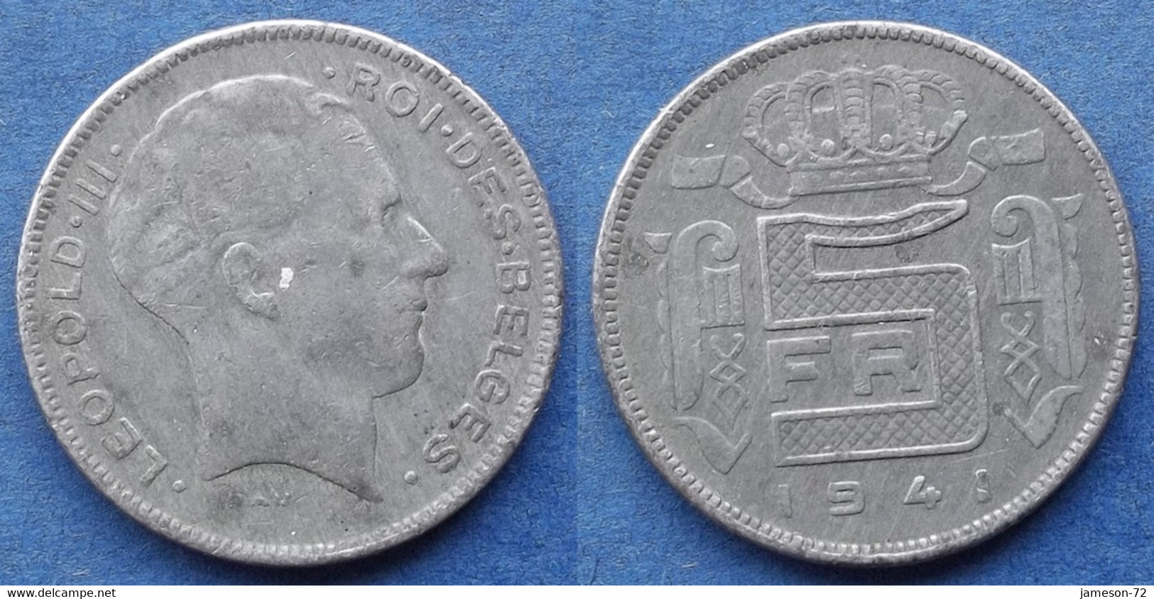 BELGIUM - 5 Francs 1941 French KM# 129.1 German Occupation WWII (1940-1944) - Edelweiss Coins - 5 Francs