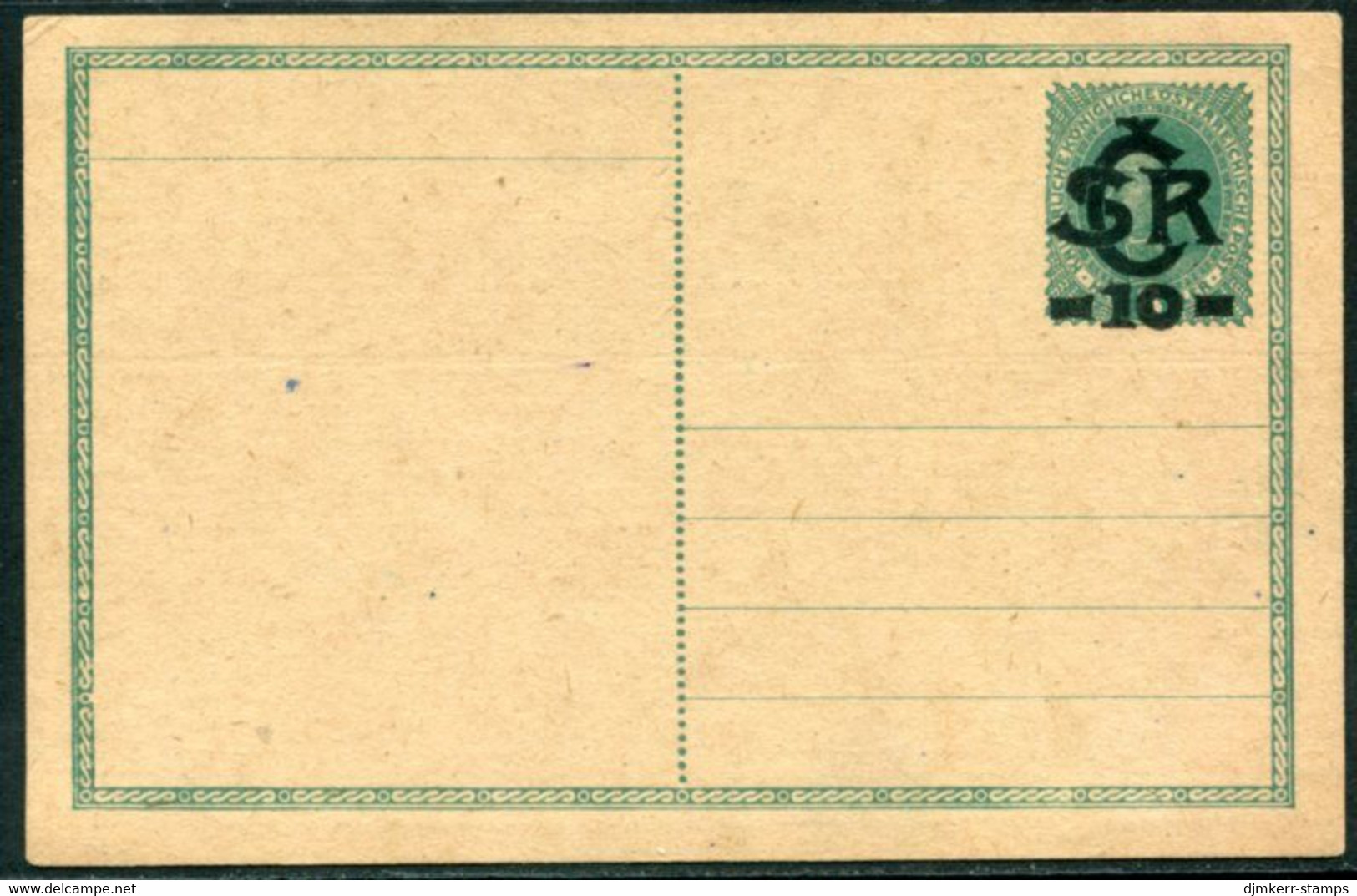CZECHOSLOVAKIA 1918 Overprint On Austria Postcard Unused..  Michel P5 - Postales