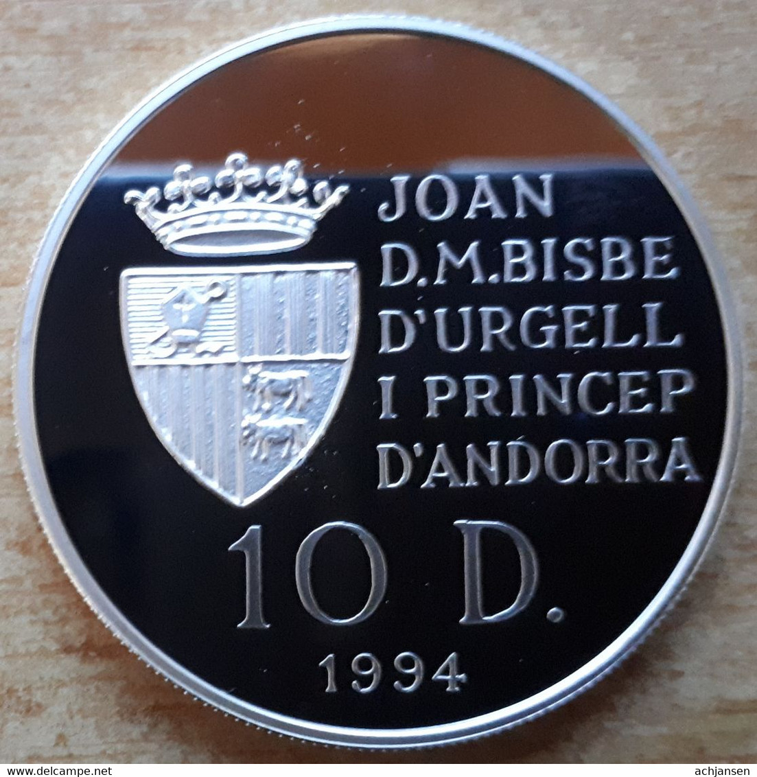 Andorra, 10 Diners 1994 - Silver Proof - Andorra