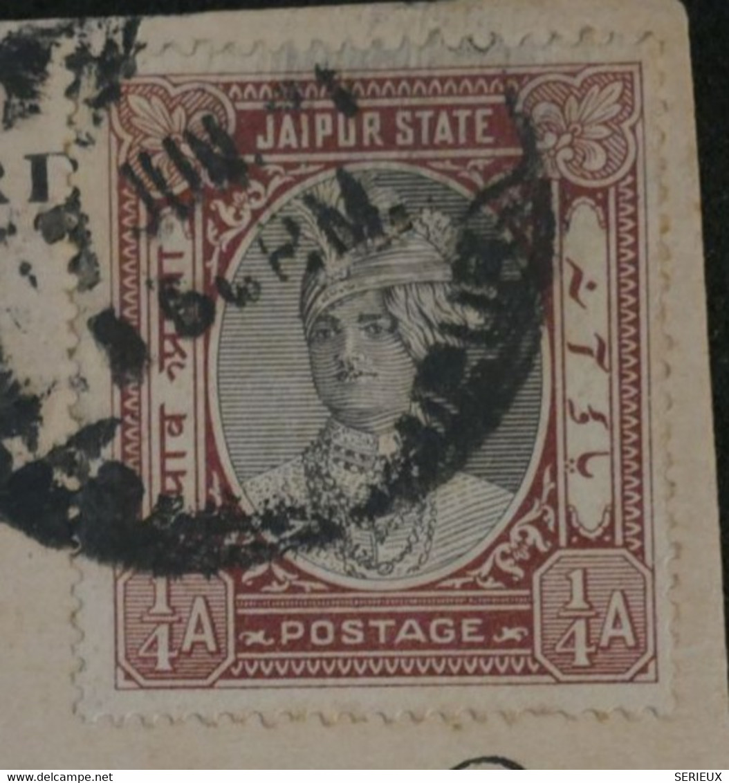 C   INDIA  JAIPUR BELLE  CARTE RR  1933 MAN SINGH 2 +++ + ++AFFR.  PLAISANT - Jaipur