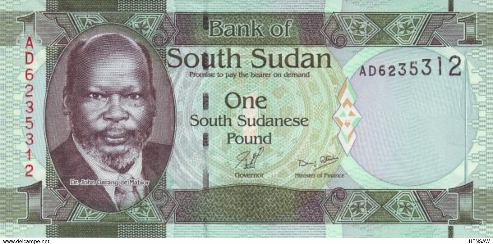 SOUTH SUDAN DEL SUR 1 POUND 2011 P 5 UNC SC NUEVO - Sudán Del Sur