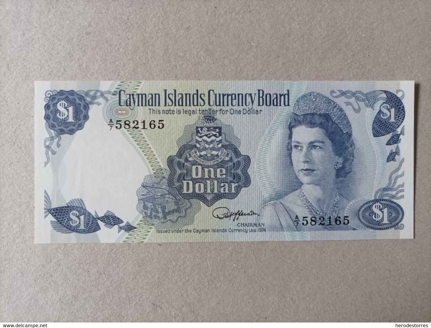 Billete De Las Islas Caimán De 1 Dollar Serie A, Año 1985, UNC - Kaimaninseln