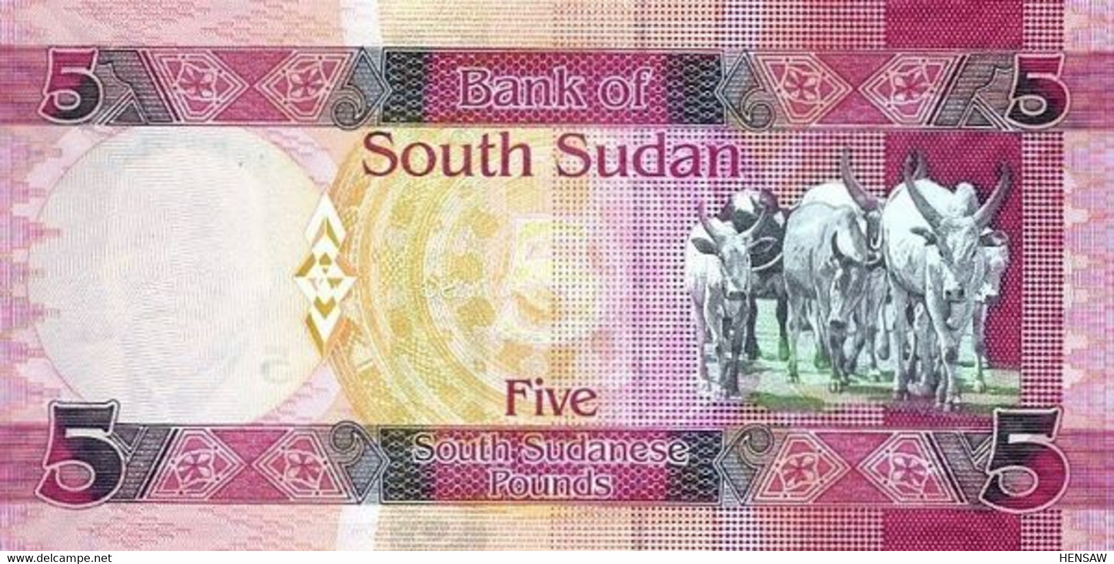 SOUTH SUDAN DEL SUR 5 POUNDS 2015 P 11 UNC SC NUEVO - Sudan Del Sud