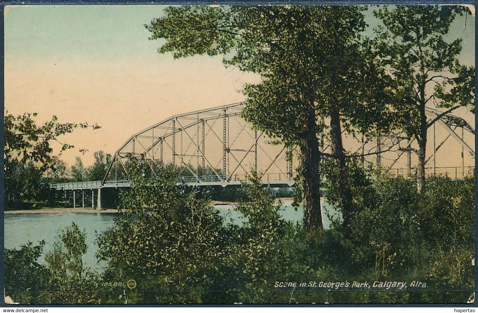 Calgary, Scene In St. George's Park - Posted 1912 - Calgary