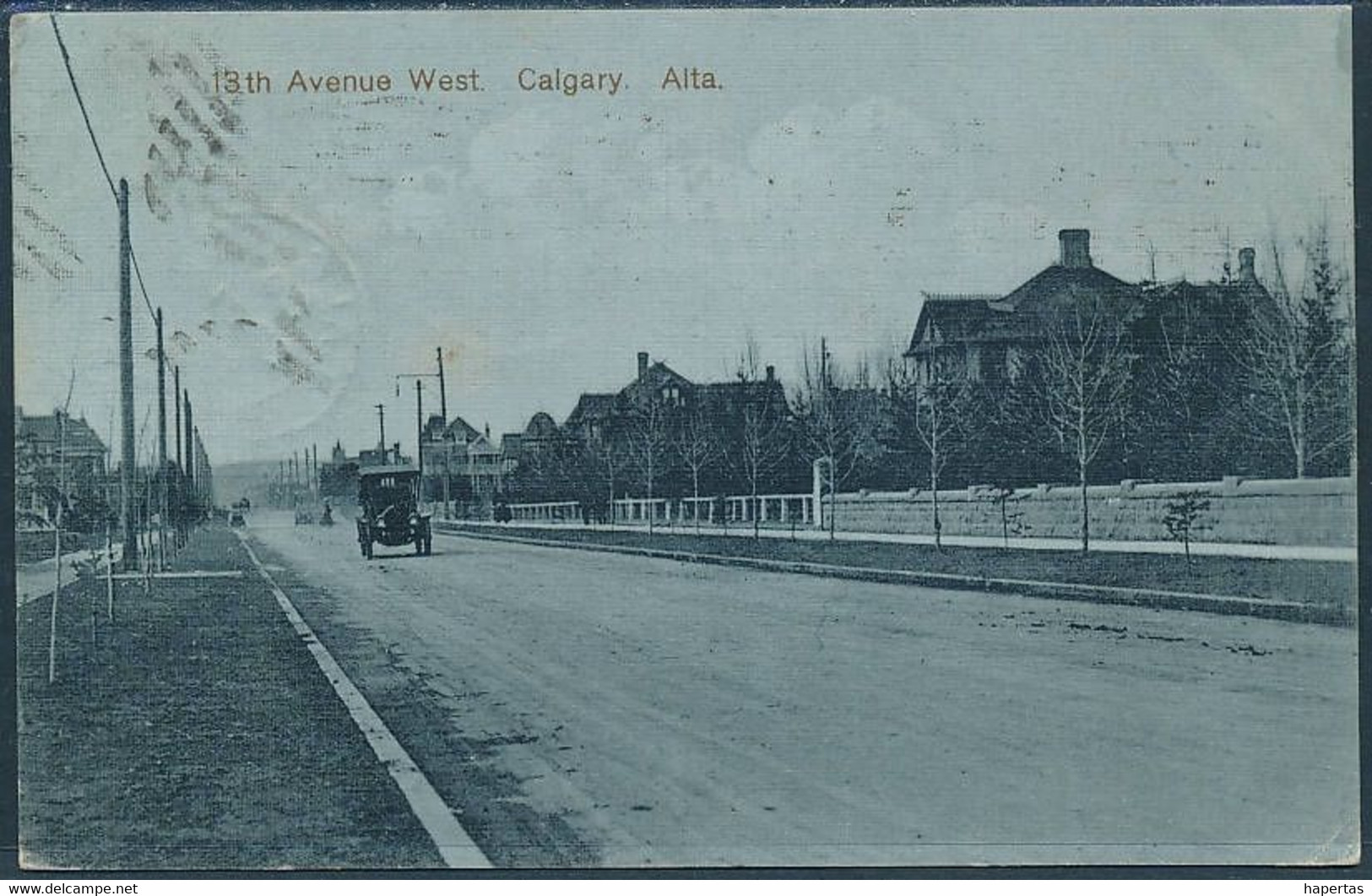 Calgary, 13th Avenue West / Animated - Posted 1912 - Calgary