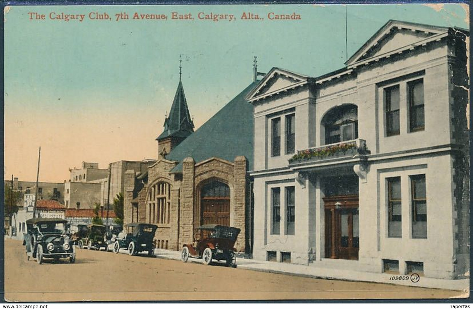 The Calgary Club, 7th Avenue East / Animated - Posted 1914 - Calgary