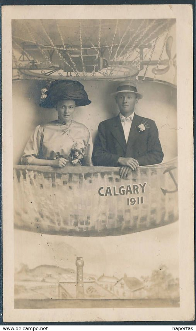 Cabinet Novelty Attraction, Calgary 1911 - Real Photo Picture Postcard - Calgary