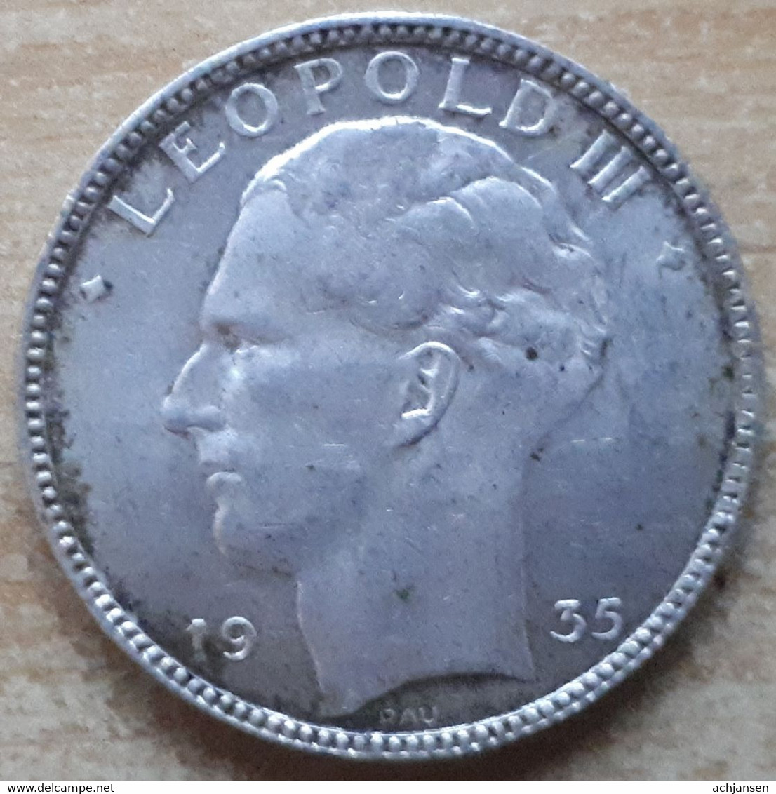 Belgium, 20 Frank 1935 - Silver - 20 Francs