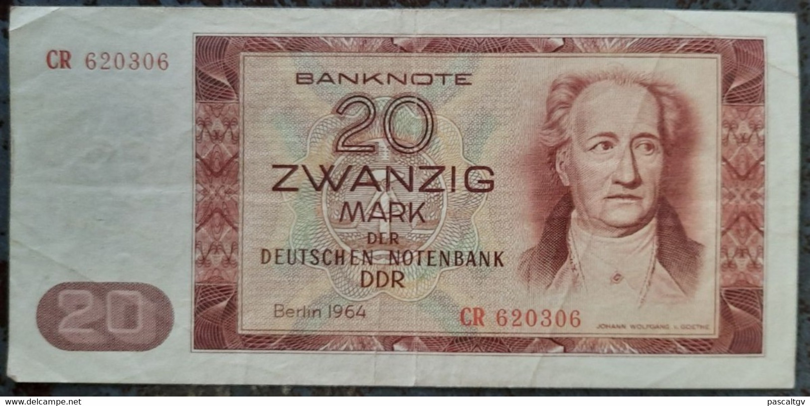 Allemagne De L'Est - 20 Mark - 1964 - N° CR 620306 - - 20 Deutsche Mark