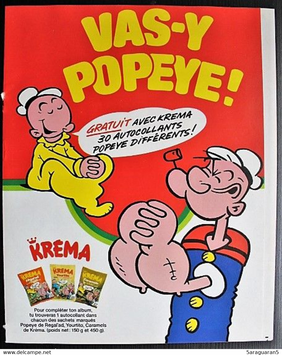 Album Publicitaire Collecteur De Vignettes Autocollantes Popeye - Bonbons Kréma 1981 - Autocollants