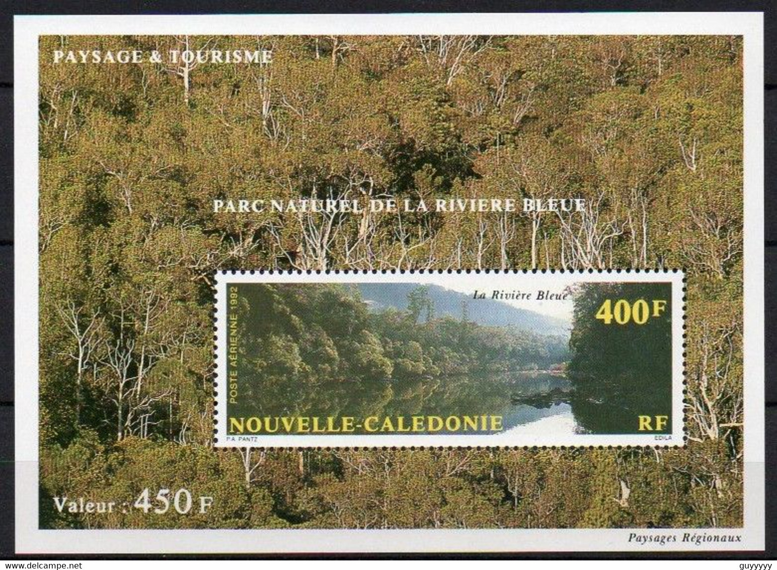 Nouvelle-Calédonie - Bloc Feuillet - 1992 - Yvert N° BF 12  ** - Paysage Et Tourisme - Blocchi & Foglietti