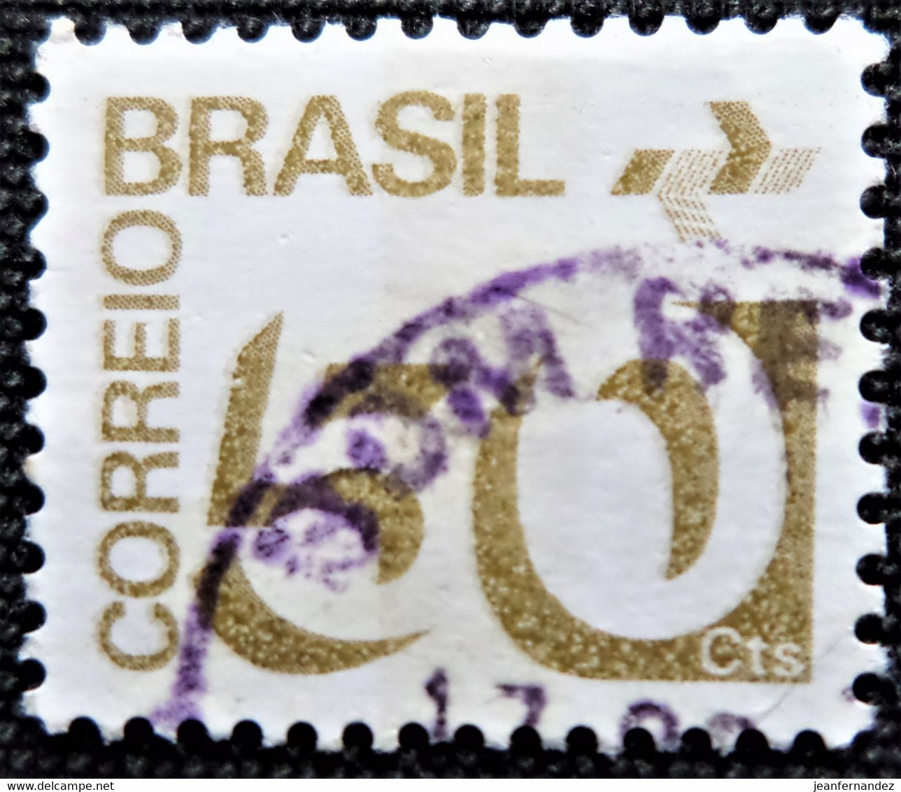 Timbre Du Brésil 1974 Numeral And P.T.T. Symbol  Stampworld N° 1436 - Oblitérés