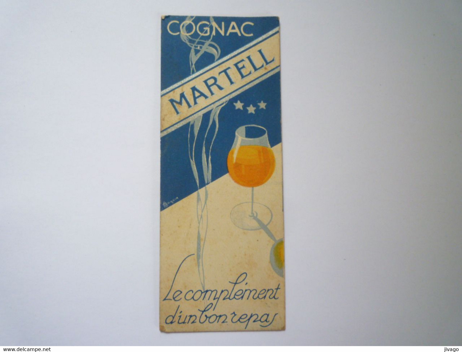 2022 - 4577  Très Joli MARQUE-PAGE  PUB  " COGNAC MARTELL "   XXX - Marque-Pages