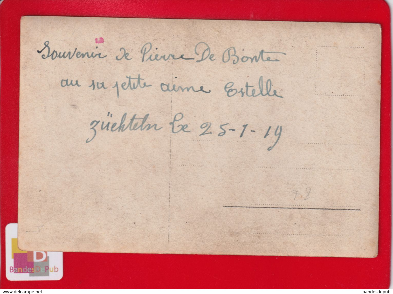 Allemagne Viersen SUCHTELN écrit ZUCHTELN Carte Photo Soldat Français Velo Pierre De Bonte à Estelle 1919 - Viersen