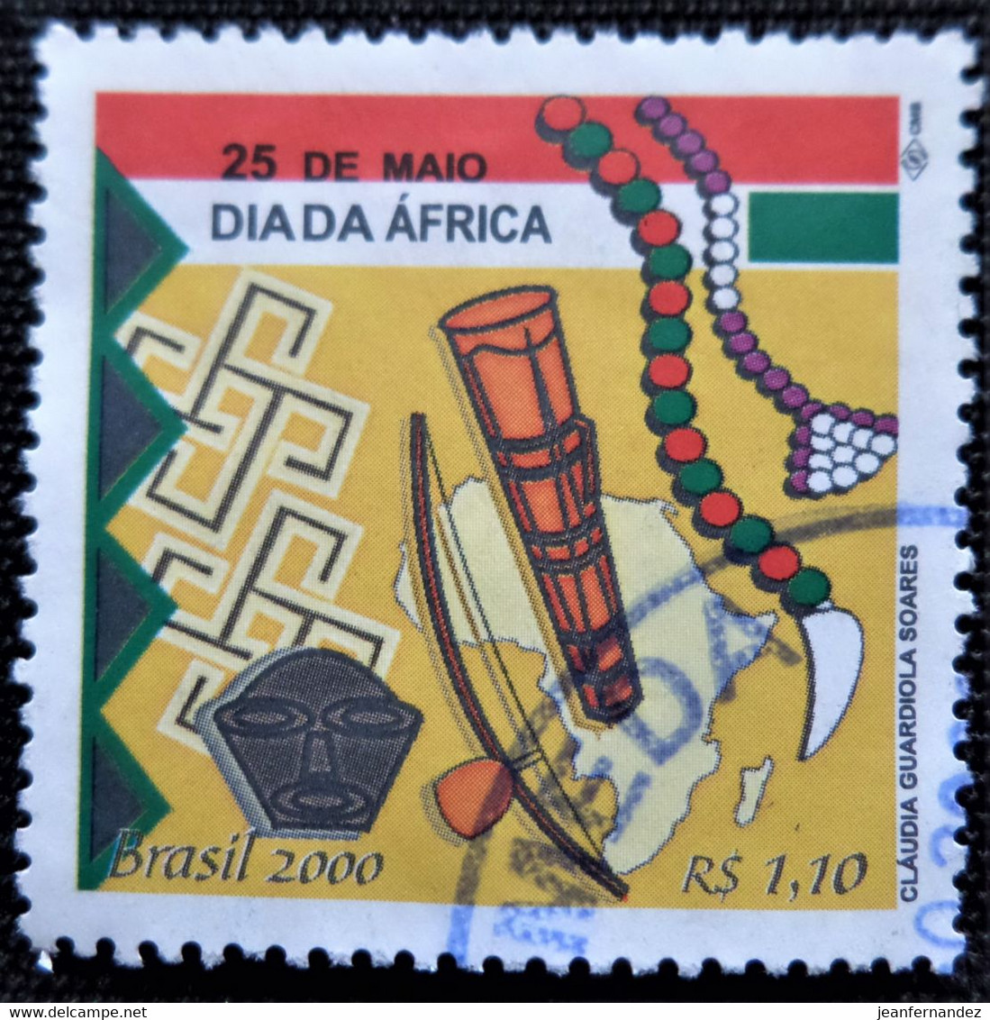 Timbre Du Brésil 2000 Africa Day   Stampworld N° 3057 - Gebraucht