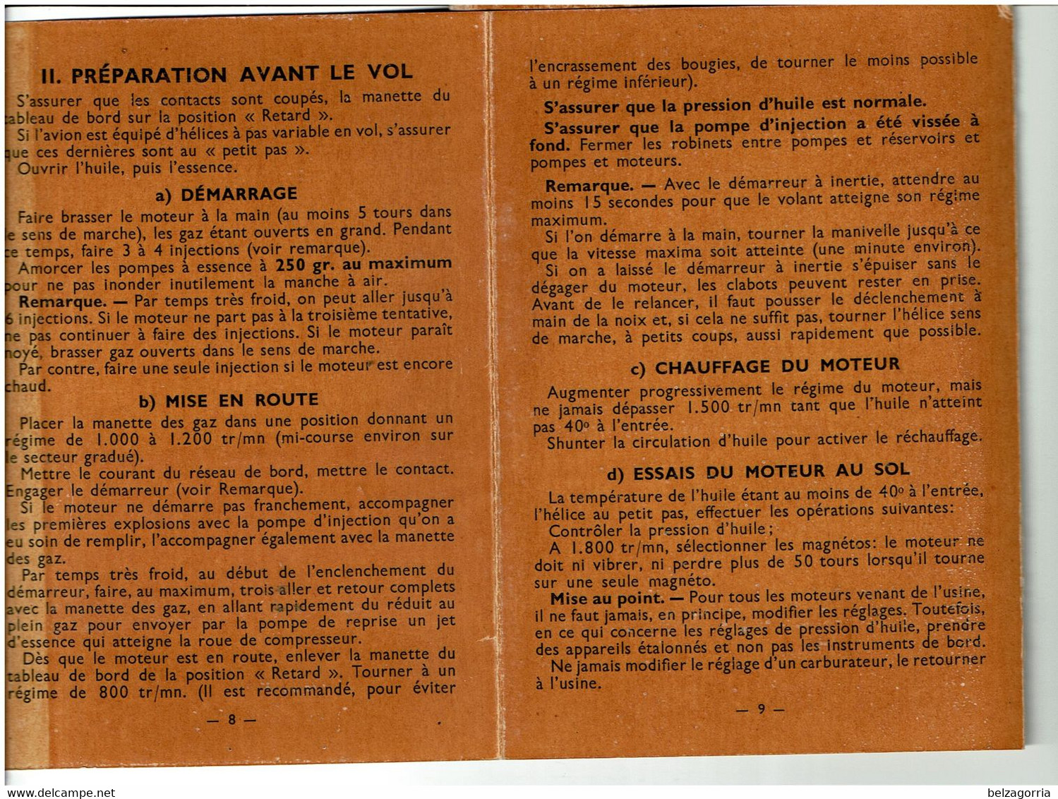 MANUEL MOTEURS AVIATION B.M.W. 132 Z 3  - NOTICE TECHNIQUE ENTRETIEN ET LA CONDUITE DE MOTEUR -TRES RARE - VOIR SCANS - Handbücher