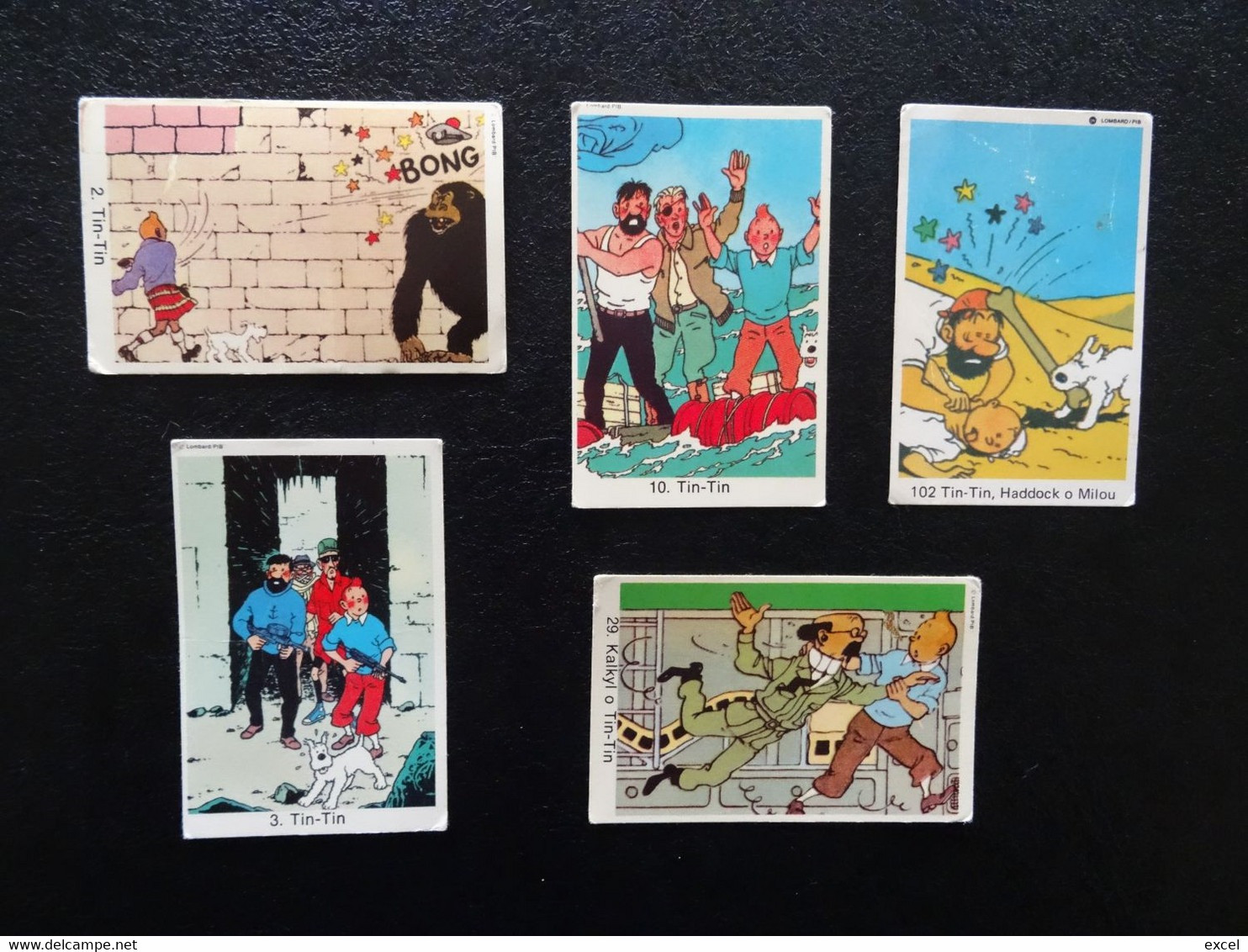 Tintin - 5 Mini-cartes Numérotées De Scandinavie - Adesivi