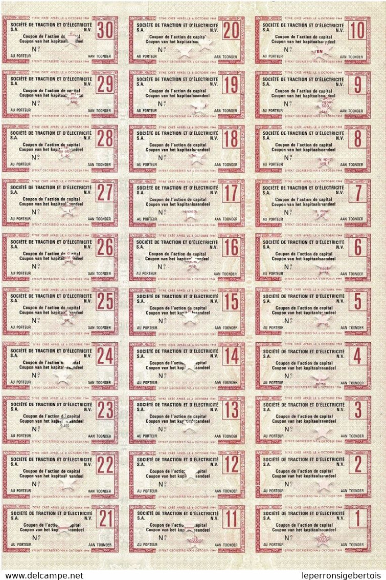 - Titre De 1971  - Société De Traction Et D'Electricité  - - Elektrizität & Gas