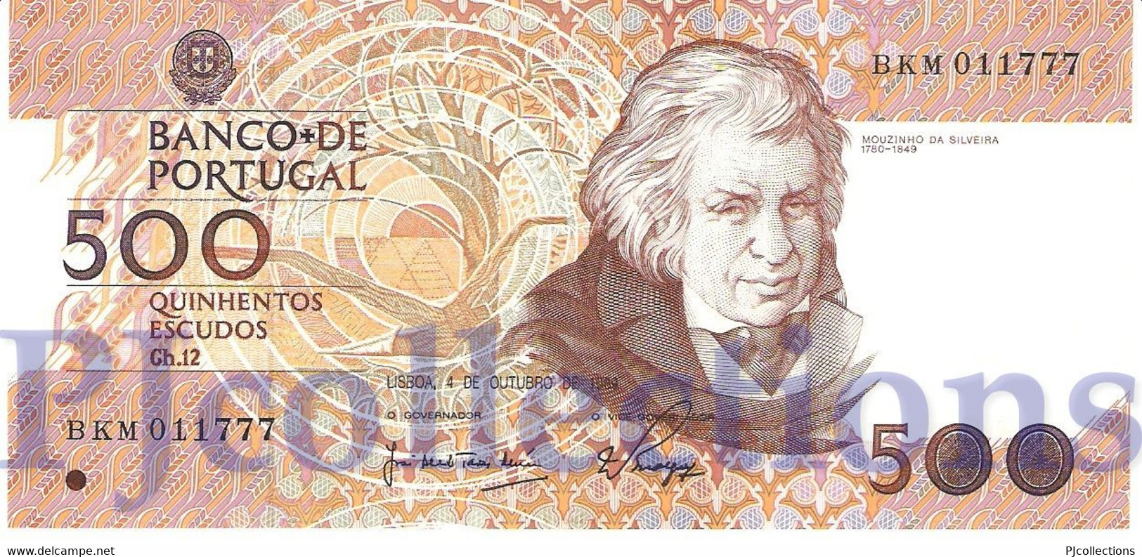 PORTUGAL 500 ESCUDOS 1989 PICK 180c UNC - Portugal