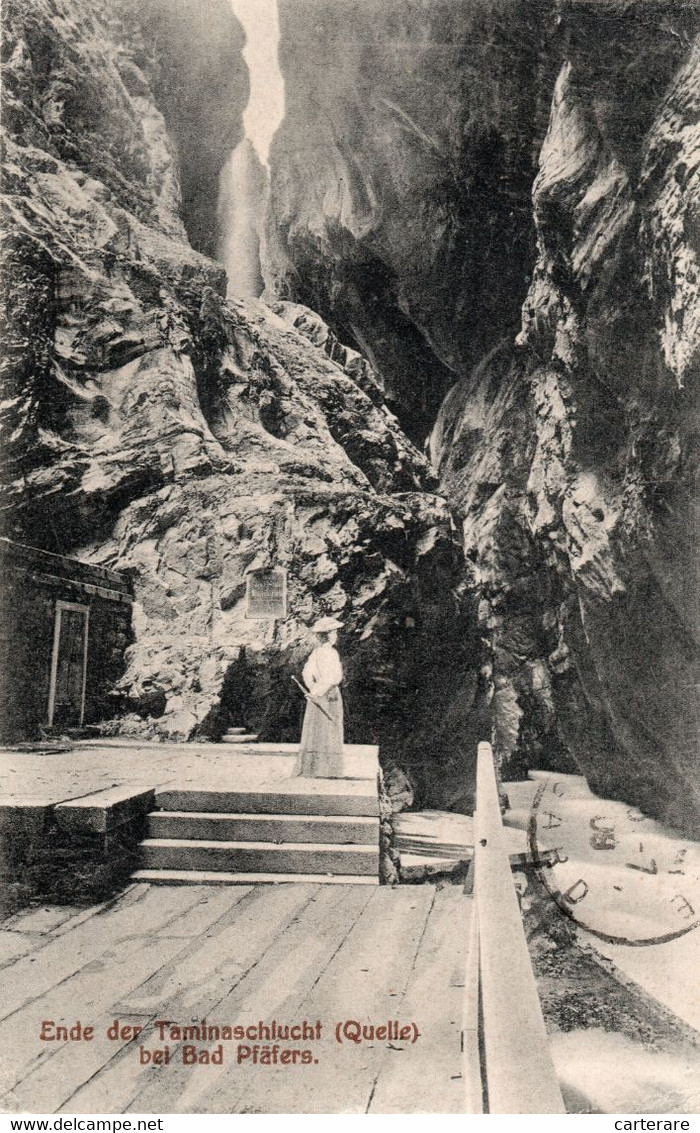 SUISSE,SCHWEIZ,SVIZZERA,SWITZERLAND,HELVETIA,SWISS ,SAINT GAL,SAINT GALLEN,1909,GORGES DE TAMINA,PFAFERS,BAD RAGAZ - St. Gallen