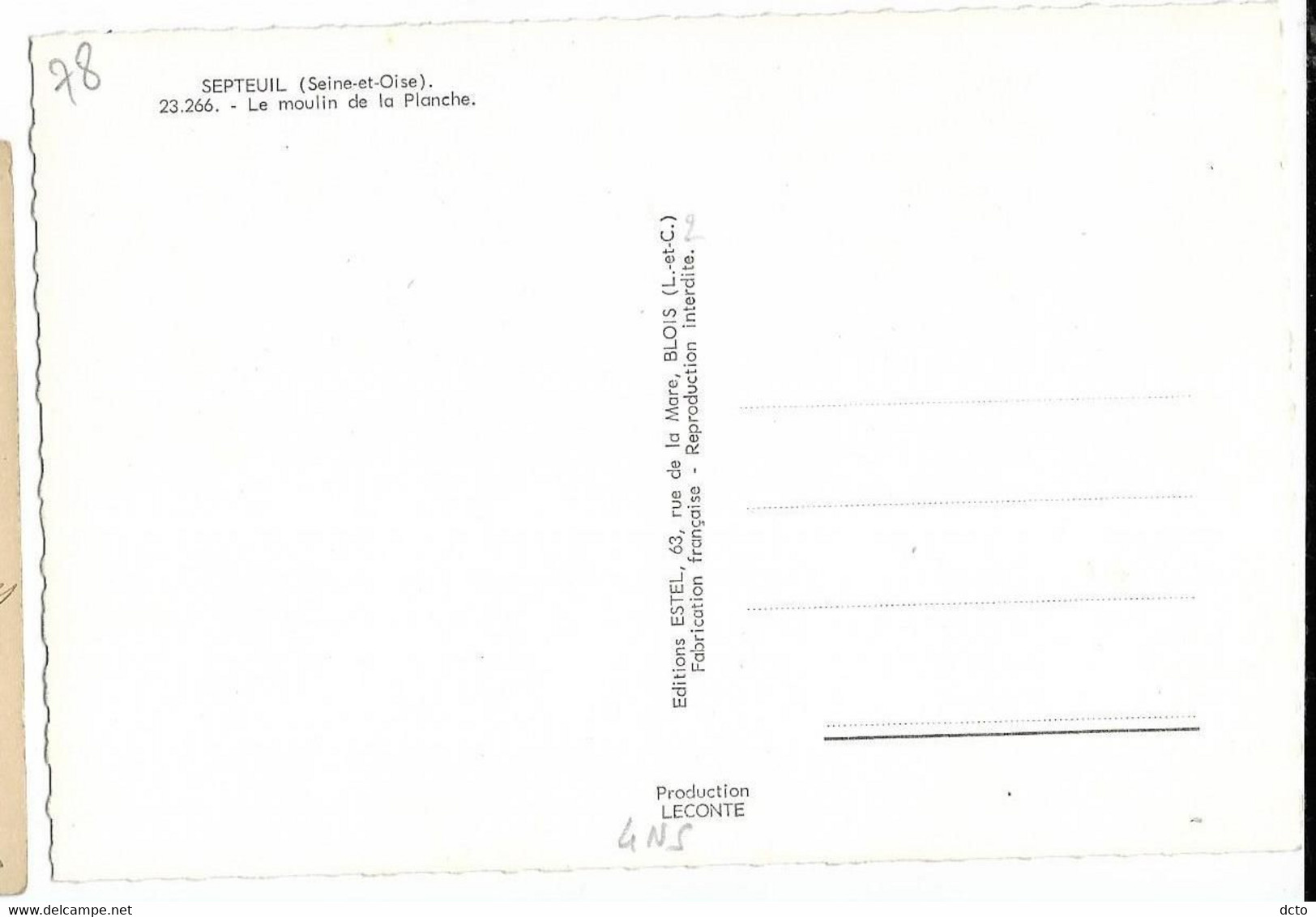 SEPTEUIL (78) Moulin De La Planche Ed. Estel 23.266, Cpsm GF - Septeuil