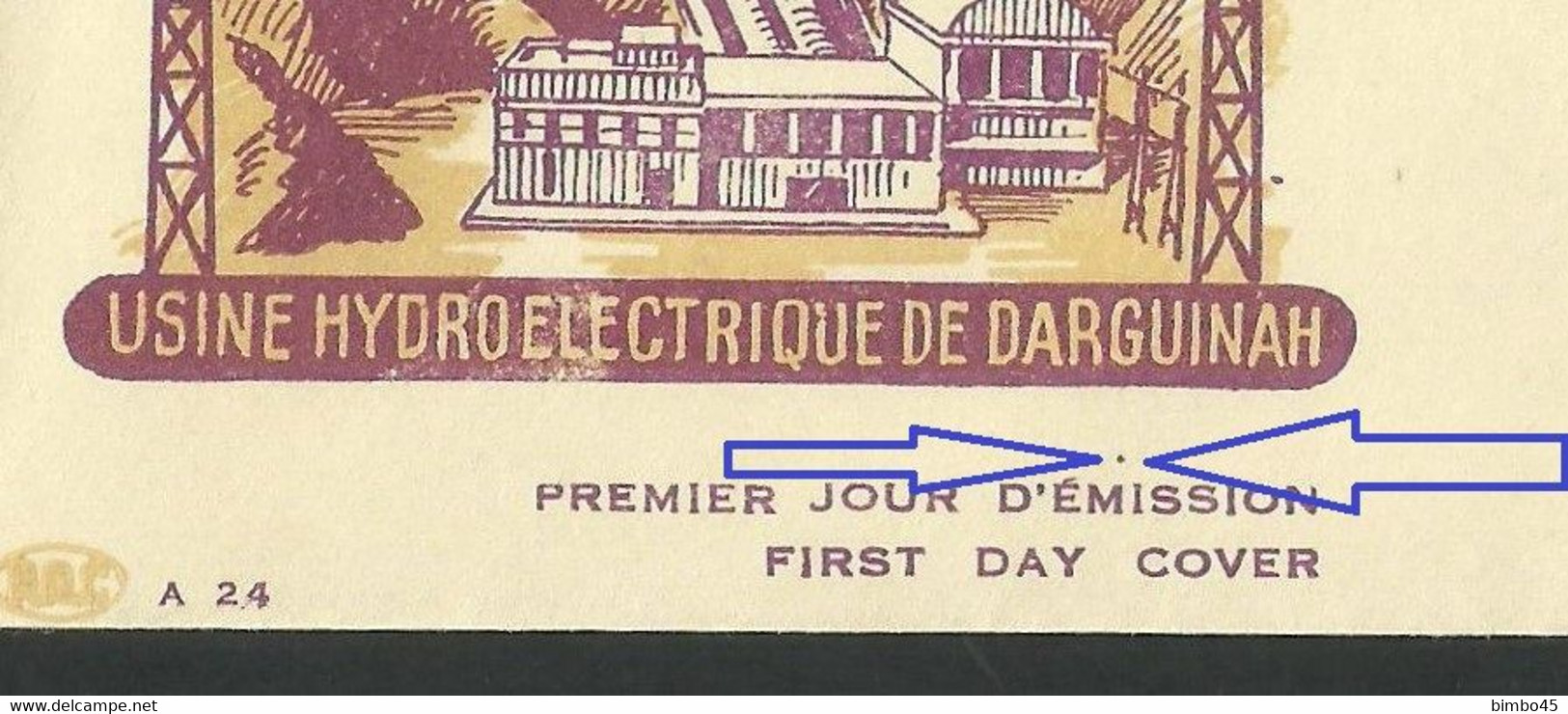ALGÉRIE - Enveloppe FDC En 1954 - Usine Hydro. De Darguinah  -- Erreur-- Point Sur L'enveloppe Au-dessus De La Lettre M - FDC