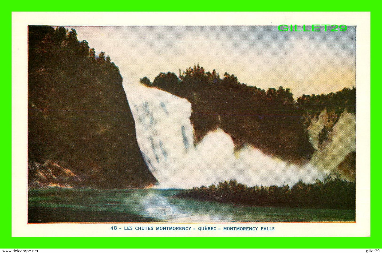 LES CHUTES MONTMORENCY, QUÉBEC - LORENZO AUDET ENR. ÉDITEUR No 48 - MONTMORENCY FALLS - - Montmorency Falls
