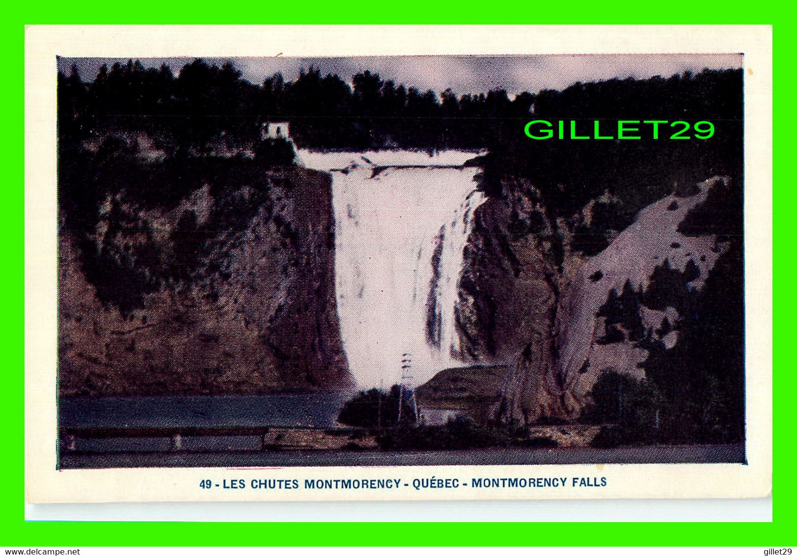 LES CHUTES MONTMORENCY, QUÉBEC - LORENZO AUDET ENR. ÉDITEUR No 49 - MONTMORENCY FALLS - - Cataratas De Montmorency