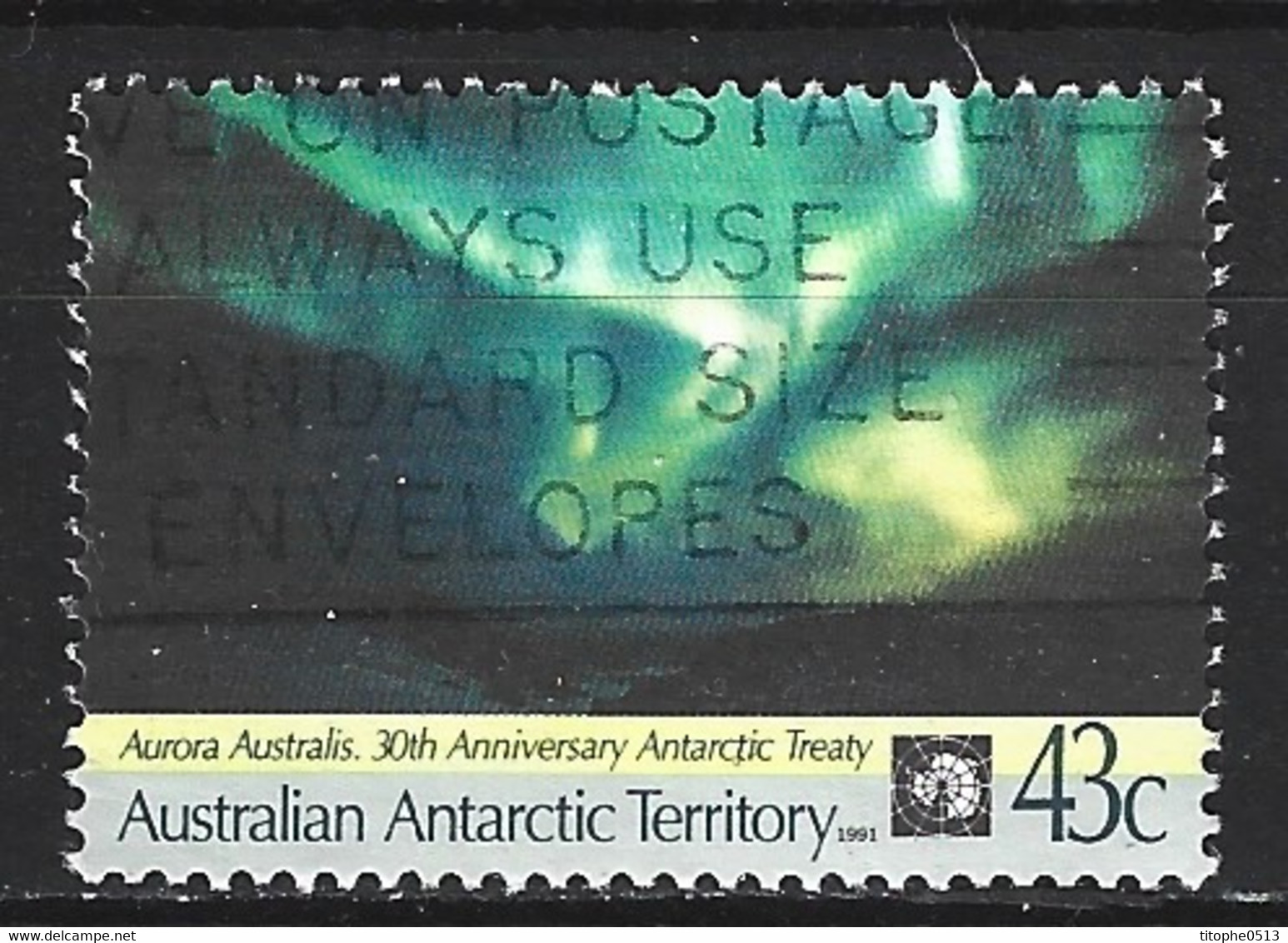ANTARCTIQUE AUSTRALIEN. N°88 Oblitéré De 1991. Traité Sur L'Antarctique. - Traité Sur L'Antarctique