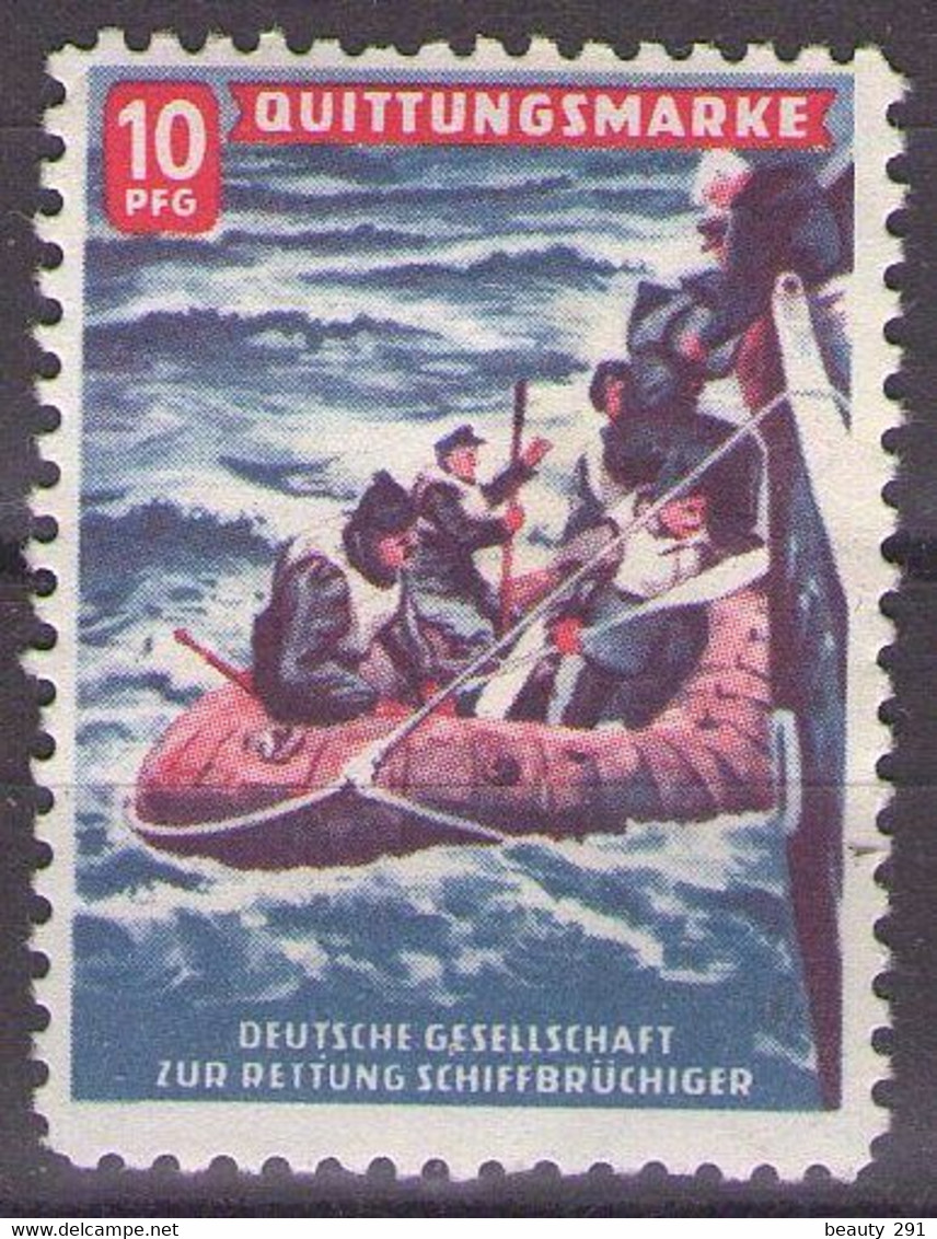 Deutschland,ships,schepen,schiffe, Quittungsmarken " Gesellschaft Zur Rettung Schiffbrüchiger "Postfrisch MNH**VF - R- & V- Vignetten