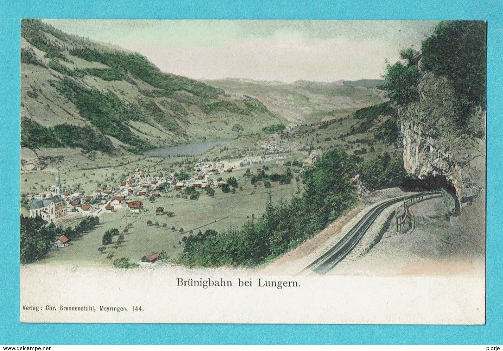 * Lungern (Obwalden - Suisse - Schweiz) * (Verlag Chr. Brennenstuhl, Nr 144) Brunigbahn, Chemin De Fer, Panorama, Old - Lungern