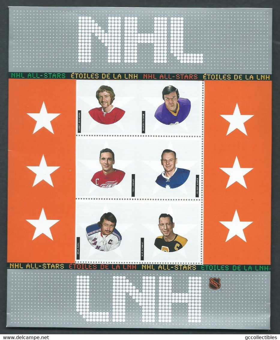 Canada # 2017 Full Pane Of 6 + 3 Tabs In Folder MNH - NHL All-Stars - 5 - Hojas Completas