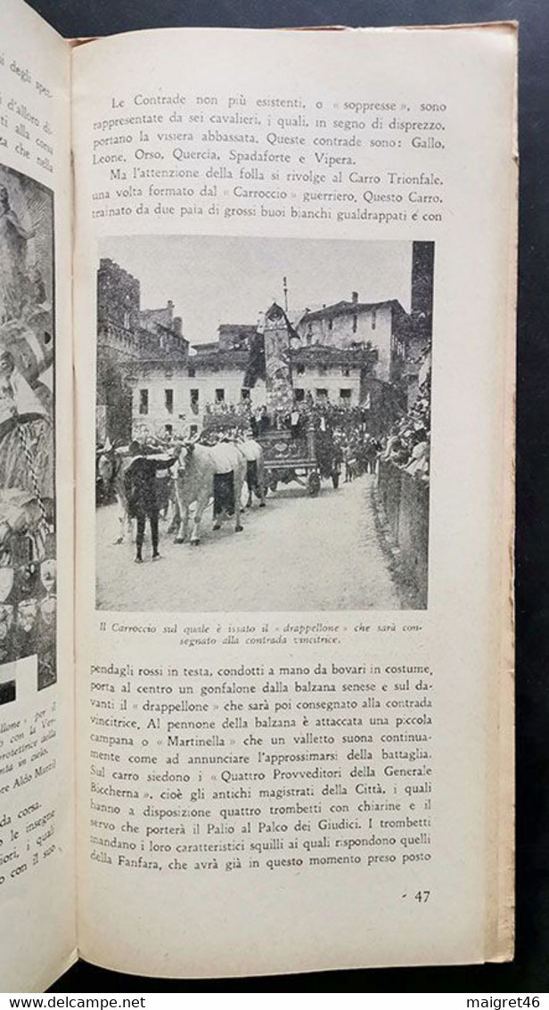 IL PALIO DI SIENA SILVIO GIGLI EDITORE STEFANO VENTURINI TIPOGRAFIA COMBATTENTI ANNO 1944