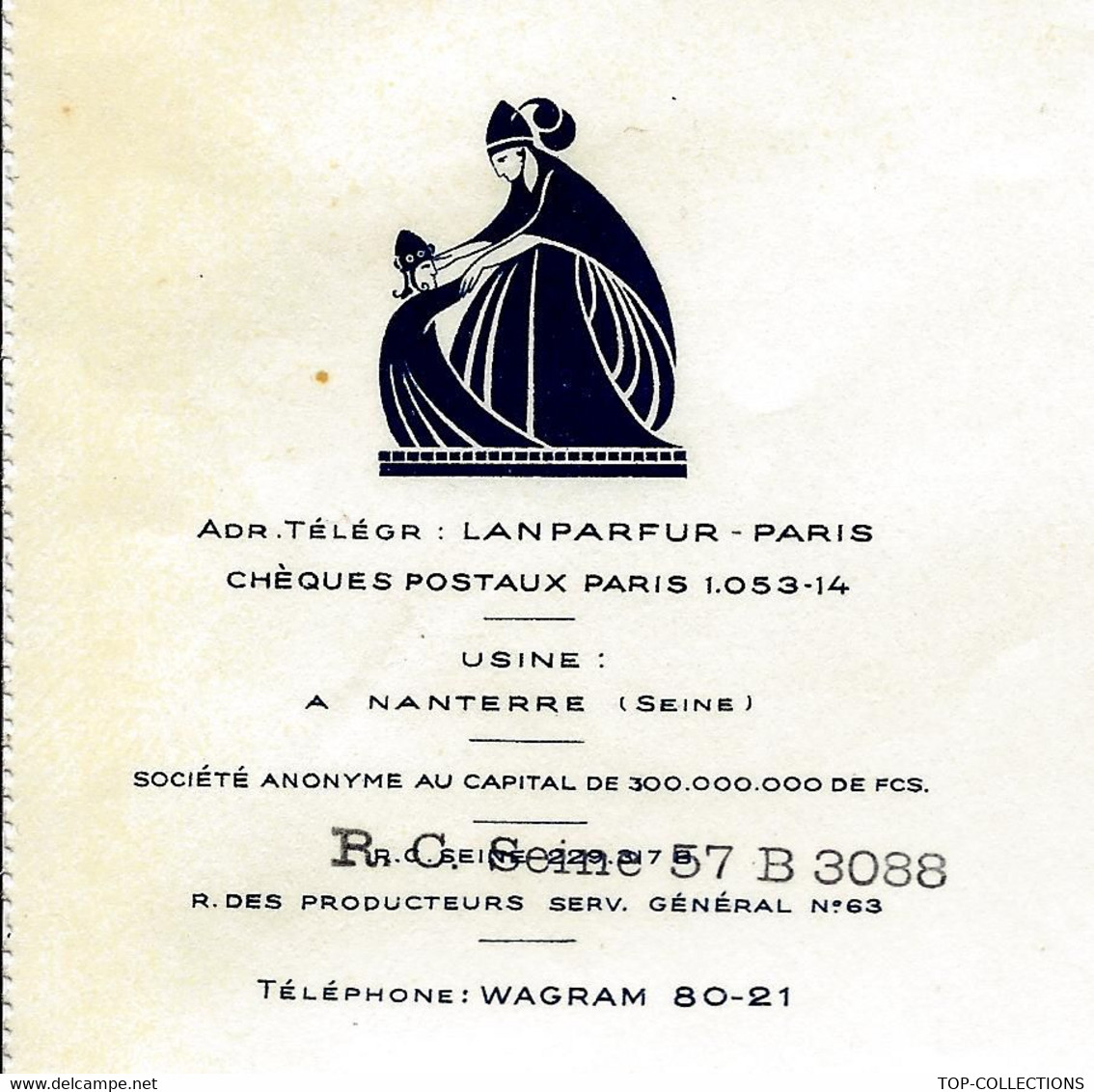 1953 L’HISTOIRE DE CE LOGO Crée Par Paul Iribe LANVIN PARFUMS PARFUM PARIS Pour Roland Paris B.E.V.SCANS - 1950 - ...