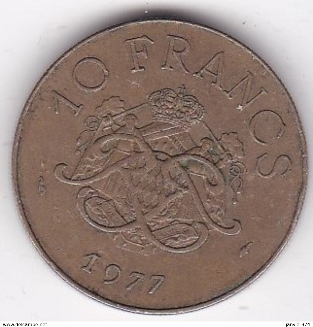 Monaco 10 Francs 1977, Rainier III , En Cupro Nickel Alu - 1960-2001 Neue Francs