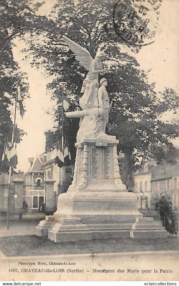 Château Du Loir         72      Monument Aux Morts Pour La Patrie  N°1097    (voir Scan) - Chateau Du Loir