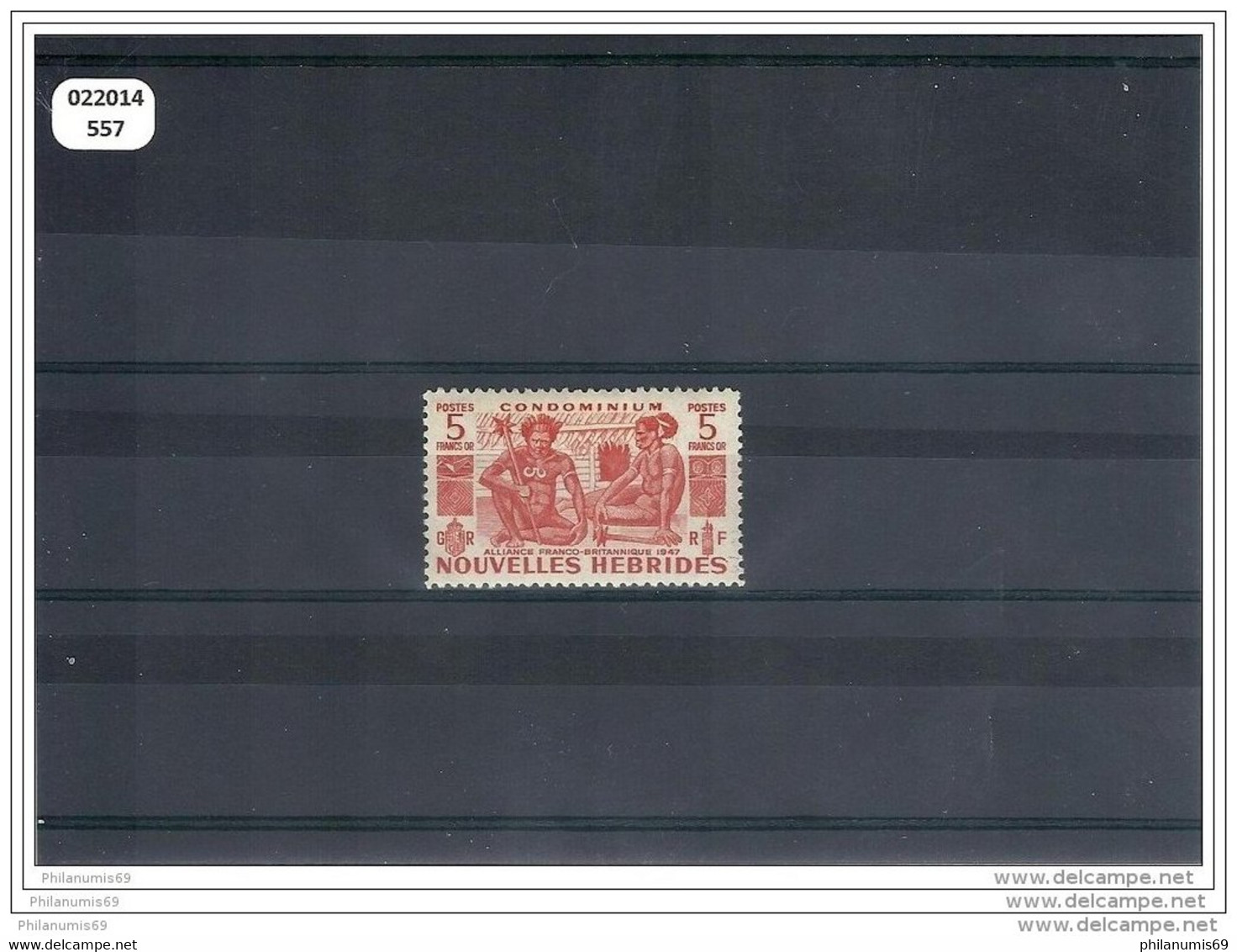 NVLLE-HEBRIDES 1953 - YT N° 154 NEUF AVEC CHARNIERE * (MLH) GOMME D'ORIGINE TTB - Unused Stamps