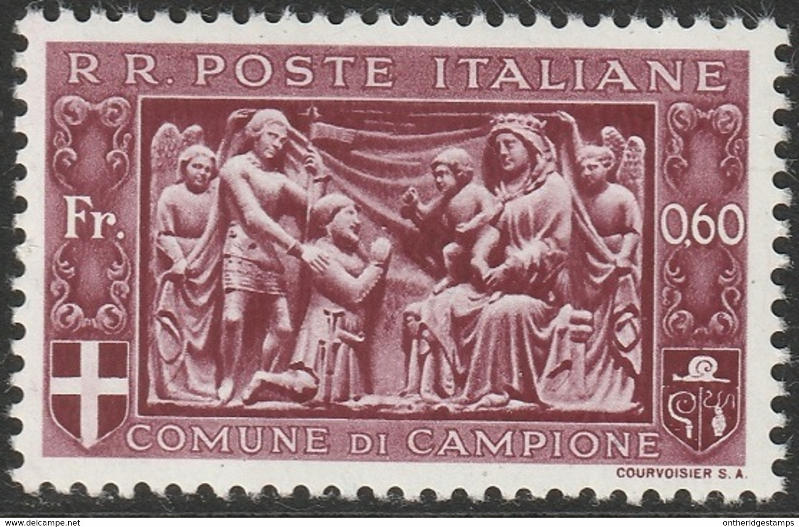 Italy 1944 Sa 11  Campione Local MNH** - Local And Autonomous Issues