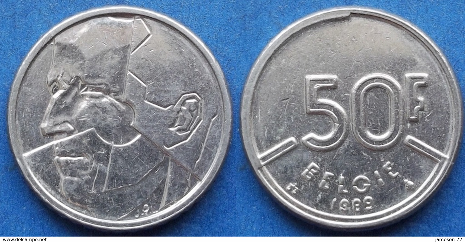 BELGIUM - 50 Francs 1989 Dutch KM# 169 Baudouin I (1951-1993) - Edelweiss Coins - 50 Francs