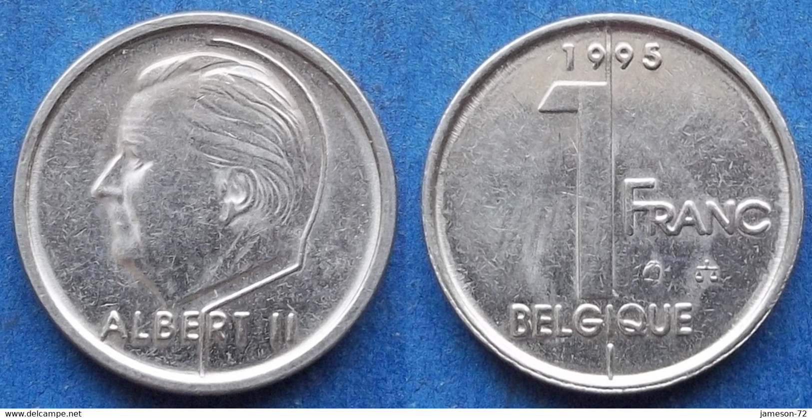 BELGIUM - 1 Franc 1995 French KM# 187 Albert II (1993-2002) - Edelweiss Coins - 1 Frank