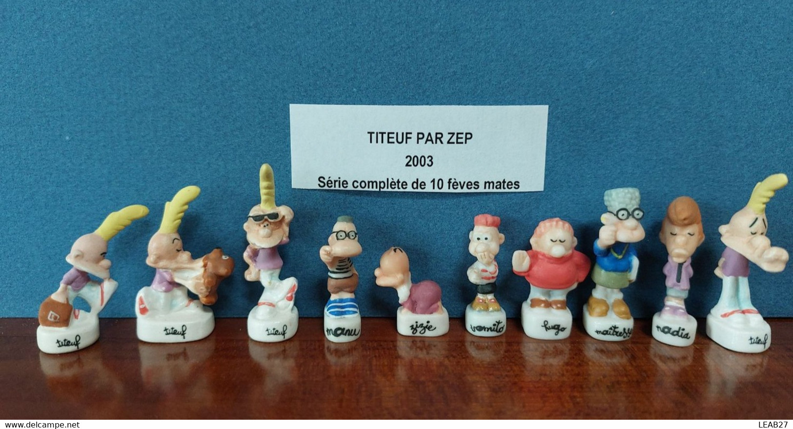 LA BANDE A TITEUF - SERIE COMPLETE DE 10 FEVES MATES - 2003 - Strips