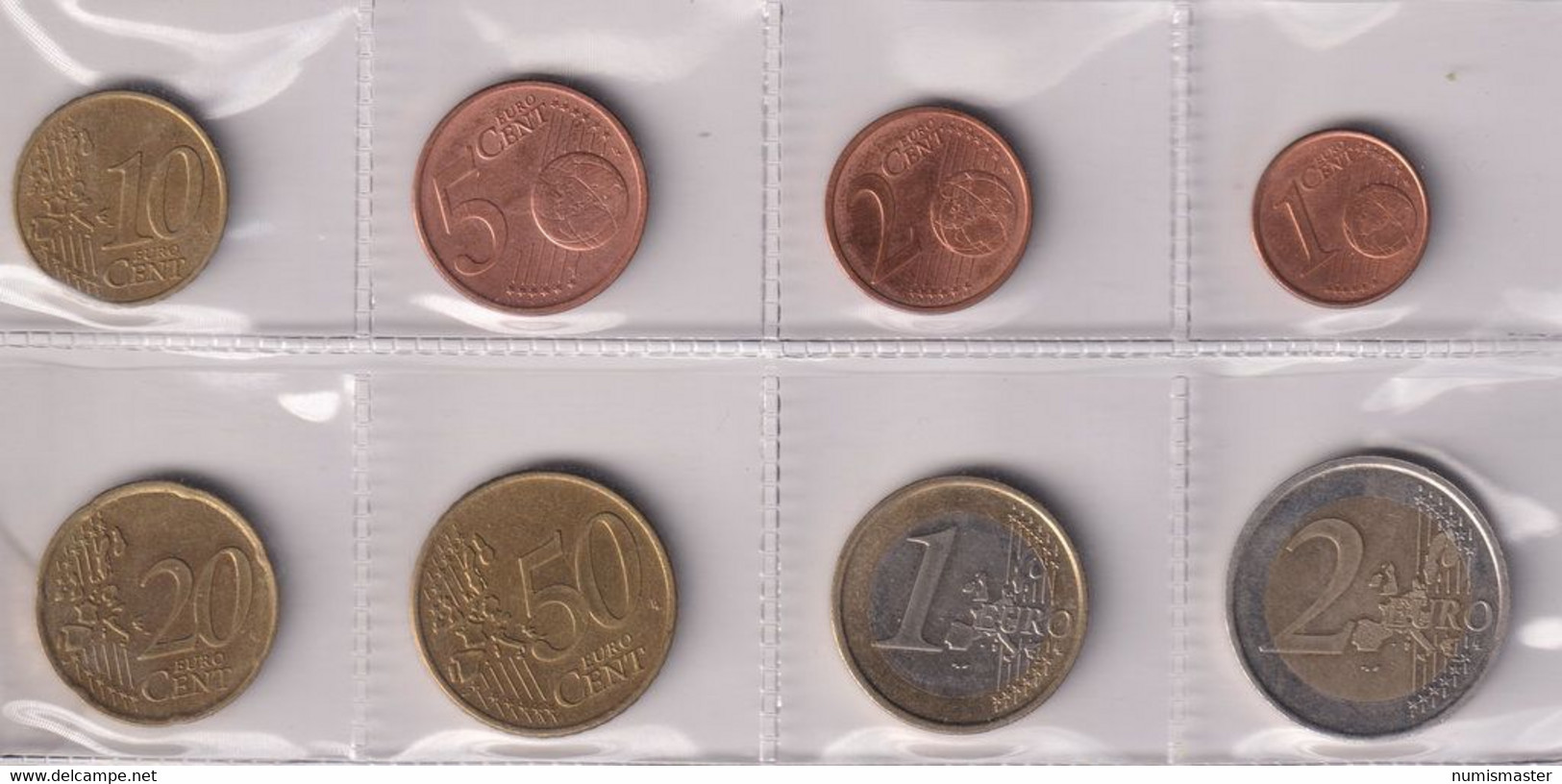 IRELAND EURO 2002 , ALL 8 COIN , UNC - Ireland