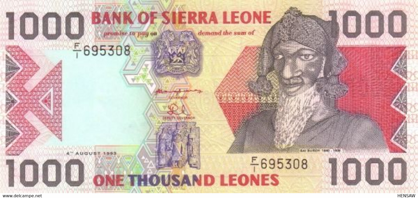 SIERRA LEONE 1000 LEONES P 20 1993 UNC SC NUEVO - Sierra Leone