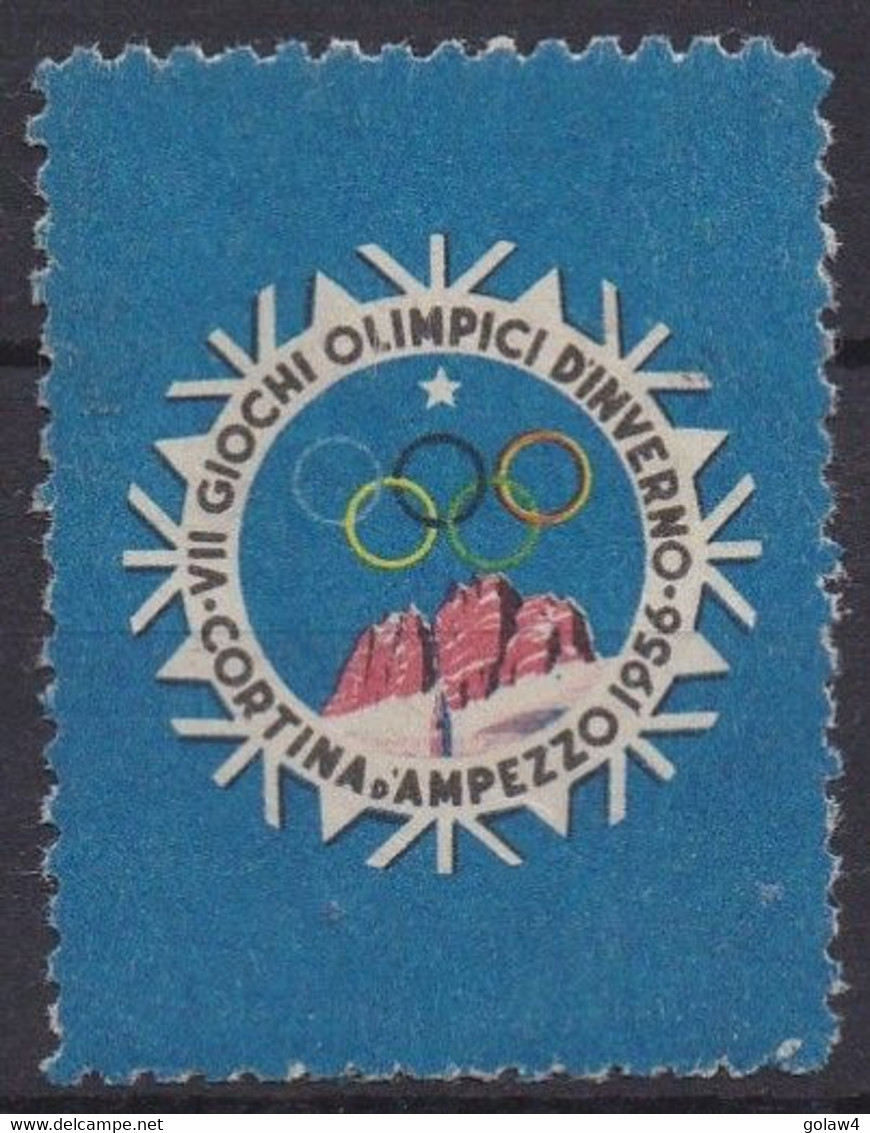 30867# VIGNETTE VII GIOCHI OLIMPICI D' INVERNO CORTINA AMPEZZO 1956 JEUX OLYMPIQUE OLYMPICS GAME CINDERELLA ** - Inverno1956: Cortina D'Ampezzo