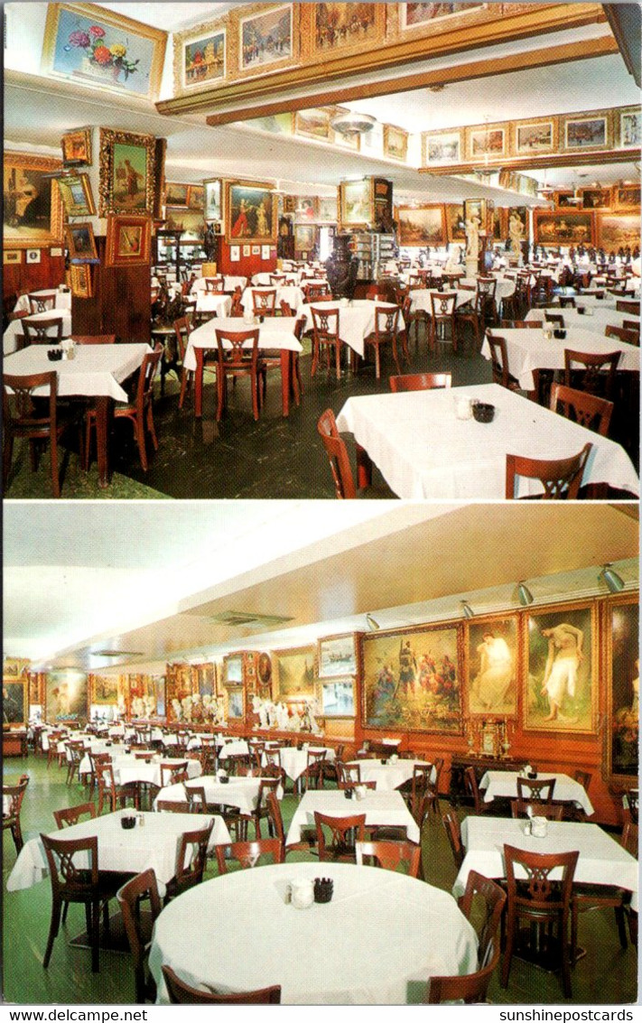 Maryland Haussner's Restaurant Interior Views Showing Paintings - Baltimore