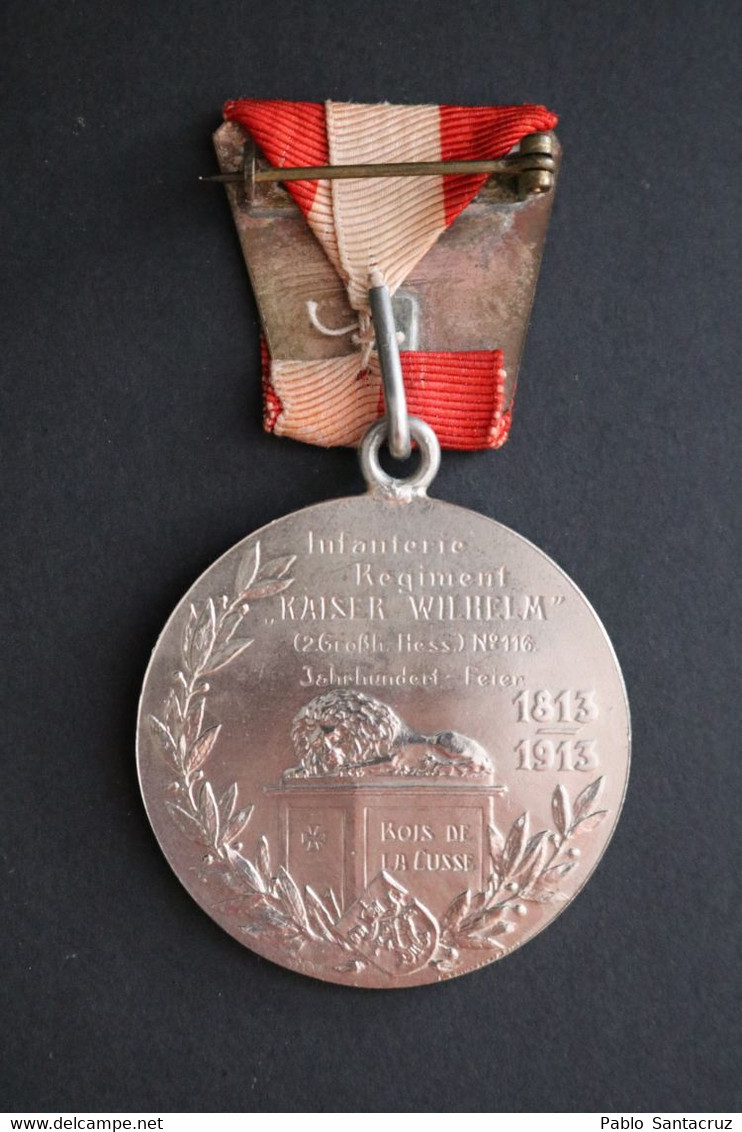 Death Centenary Medal Ernst Ludwig Von Hessen Wilhelm II Kaiserreich 1813-1913 Germany - Alemania