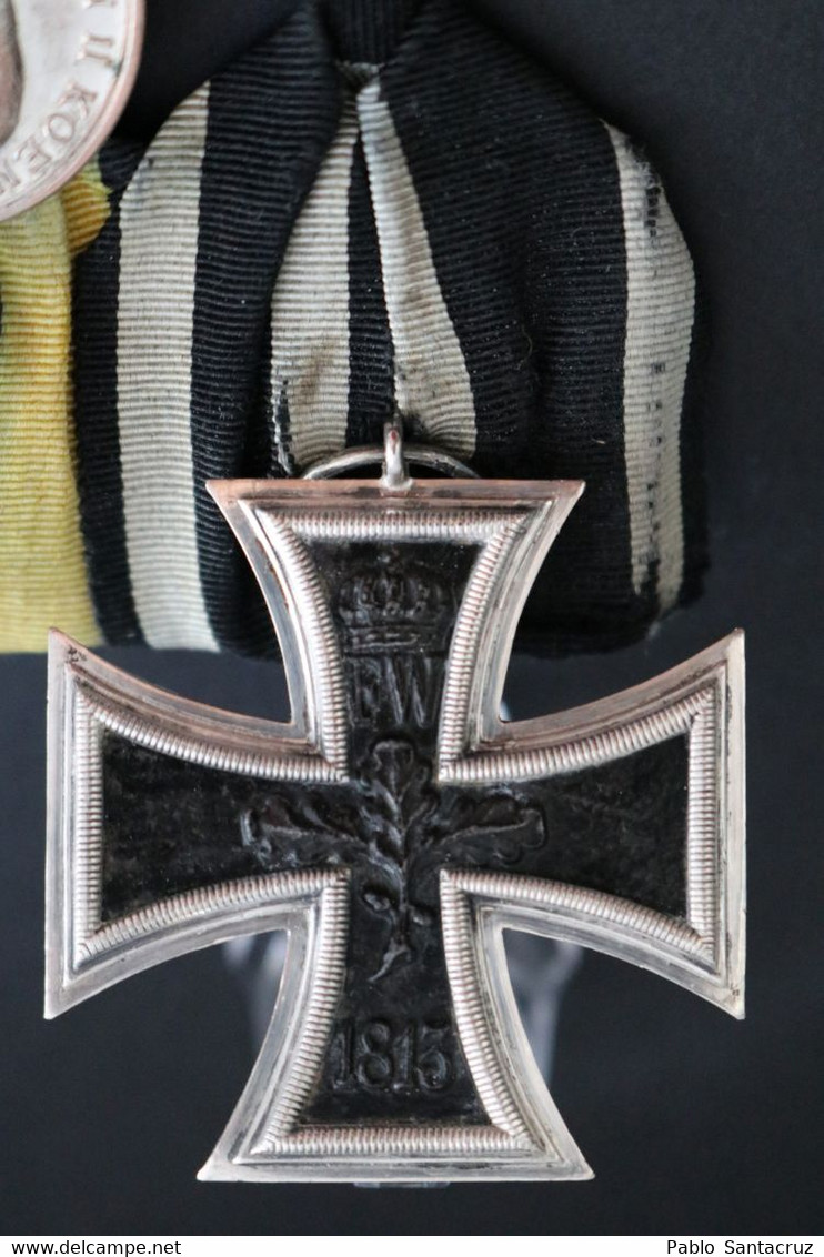 WW1 Germany Iron Cross Pin EK2 Republic Wiemar 1813-1914 and Wilhelm II Koenig von Wuerttemberg 1892-1918