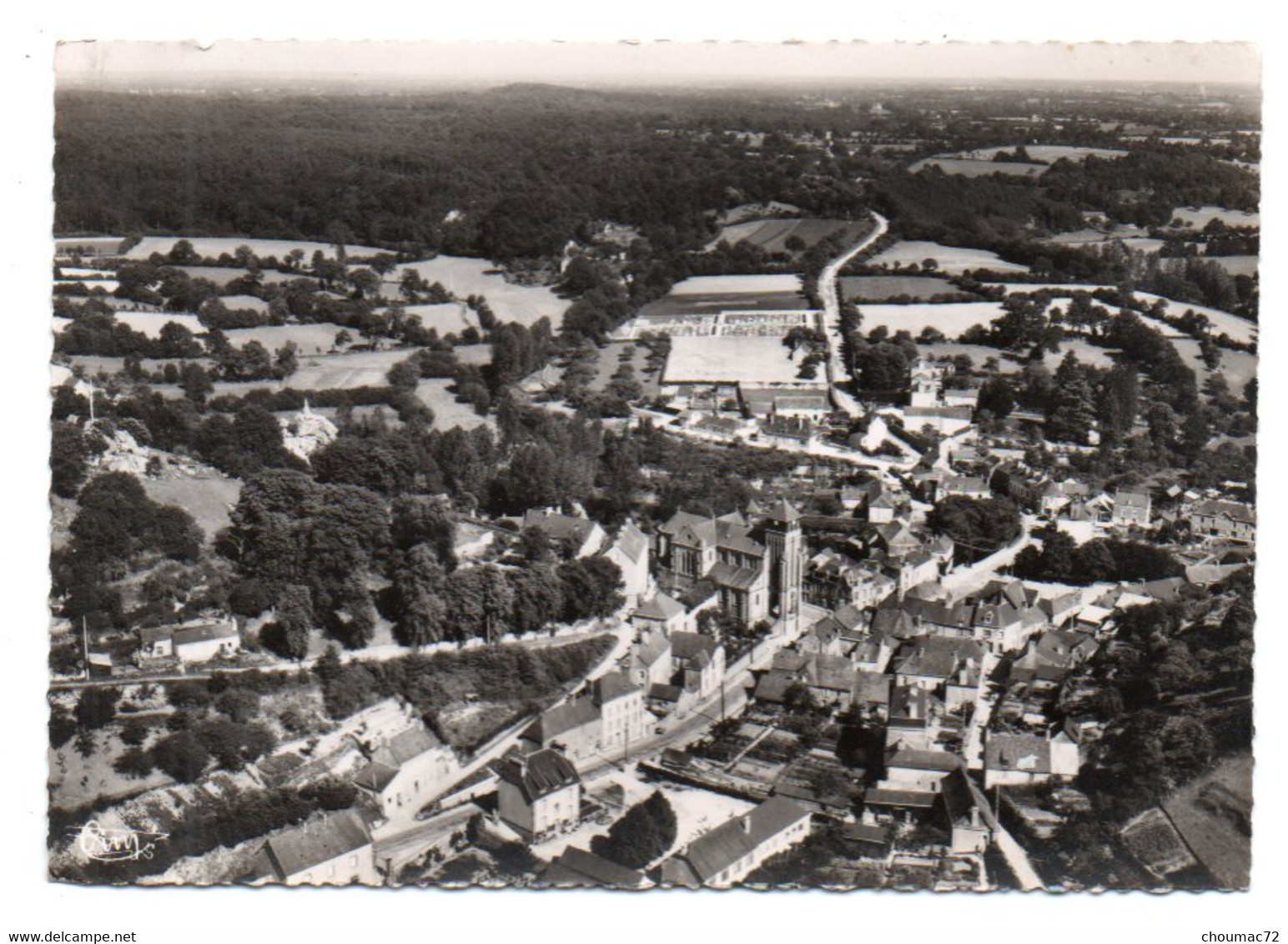 GF (53) 416, Chailland, Combier 73-68 A, Vue Aérienne, Route D'Ernée Et De St-Germain - Chailland