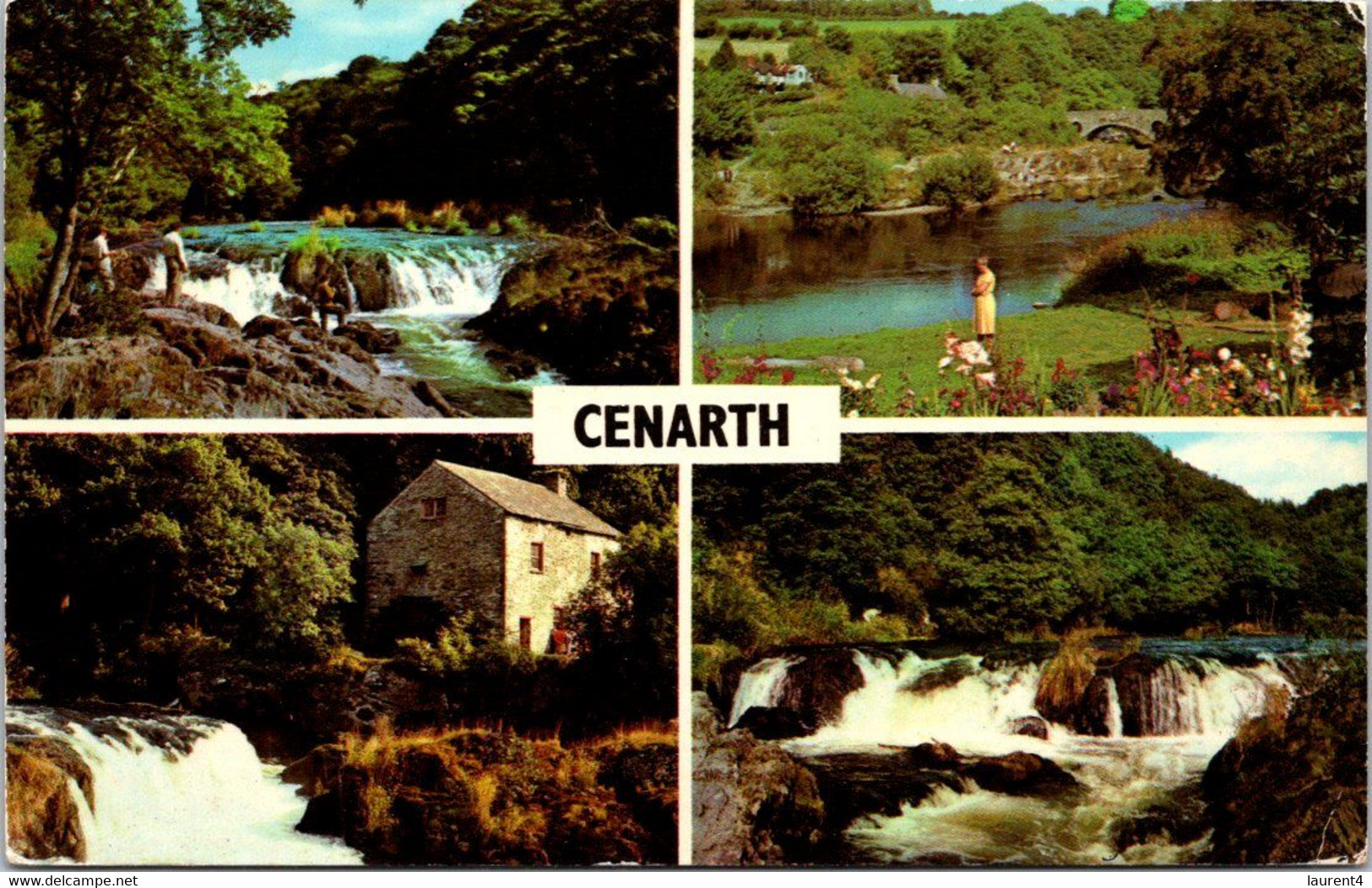 (4 M 31) UK - Posted To France 1977 - Cenarth (with Water Mill) - Carmarthenshire